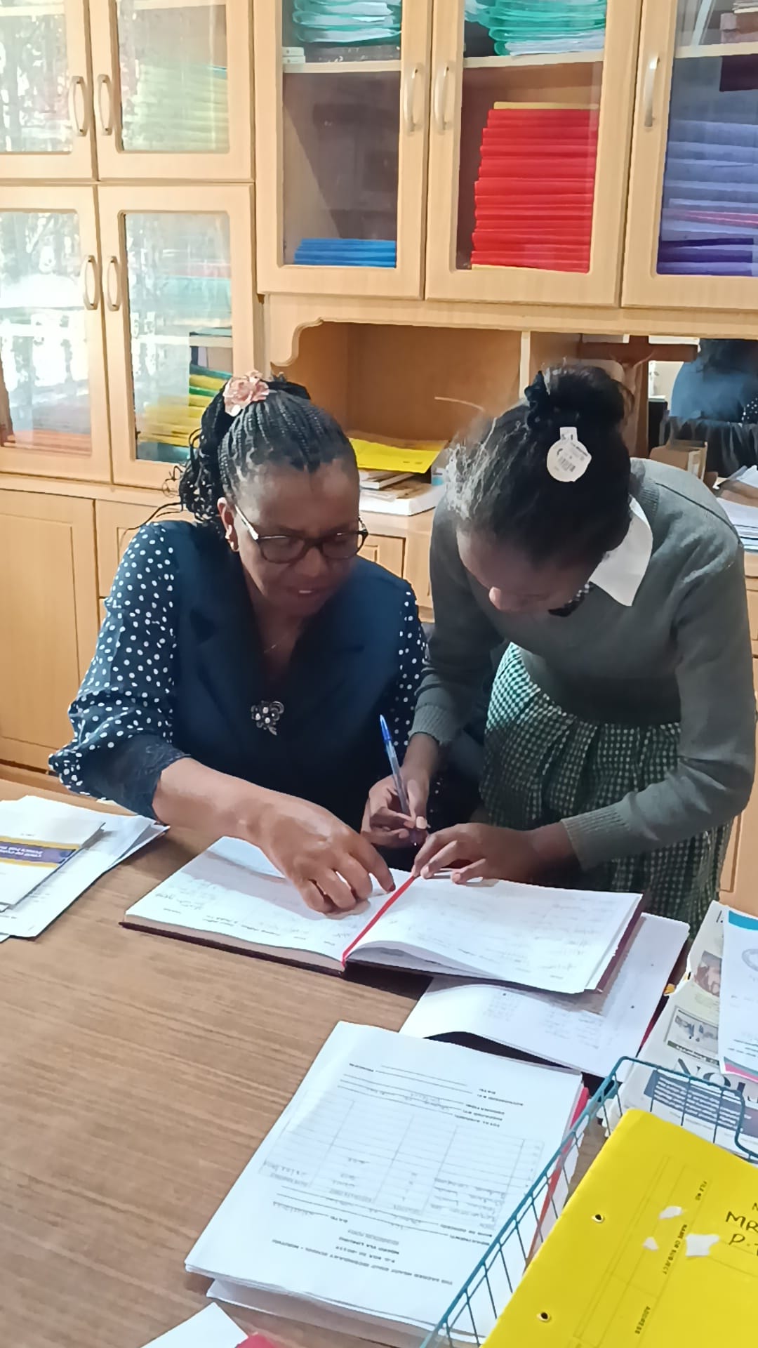 The Principal said that Mercy was an important visitor in her office and hence had to sign a visitors book. This is usually quite rare for students. We are sure that this gesture lit Mercy's spirit.